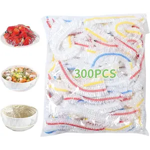 Reusable Plastic Bowl Cover, 300pcs/500pcs Stretchable Food Covers for Fresh Storage, Kitchen Accessories & Organization Essentials, BPA-Free