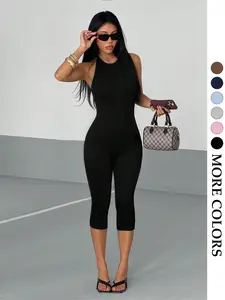 Women's Summer Fashion Casual Jumpsuit, Spring, Tight Fit, Beachwear, Y2K Style, Daily Outdoor Wear, Graduation Season Clothing