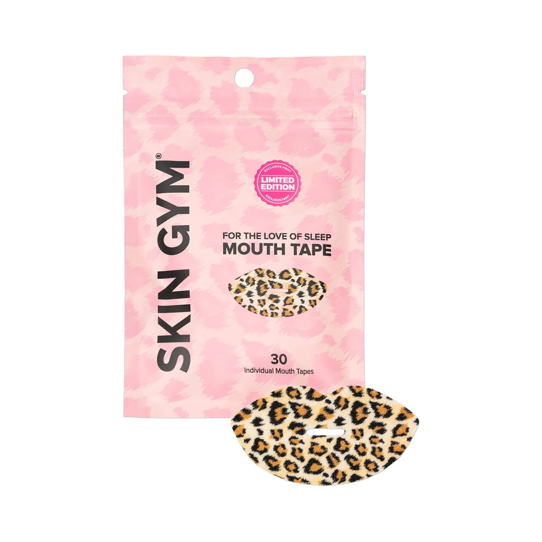 Skin Gym Mouth Tape - Leopard (30 Pack) Sleep Comfort Support | Leopard Design & Gentle Adhesive Skin Gym Mouth Tape - Leopard (30 Pack) Sleep Comfort Support | Leopard Design & Gentle Adhesive