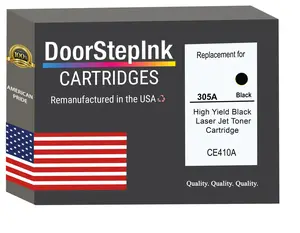 DoorStepInk Brand For HP 305A High Yield Black Remanufactured in the USA LaserJet Toner Cartridge,CE410A