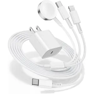 for Apple Watch Charger Fast Charging,3 in 1 Multi Chargers Cable with 20W USB C Charger, iWatch Charger Cord 6FT for iWatch Series Ultra2/SE/10/9/8/7/6/5/4/3/iPhone 15 16 Pro Max/14/13/12/11