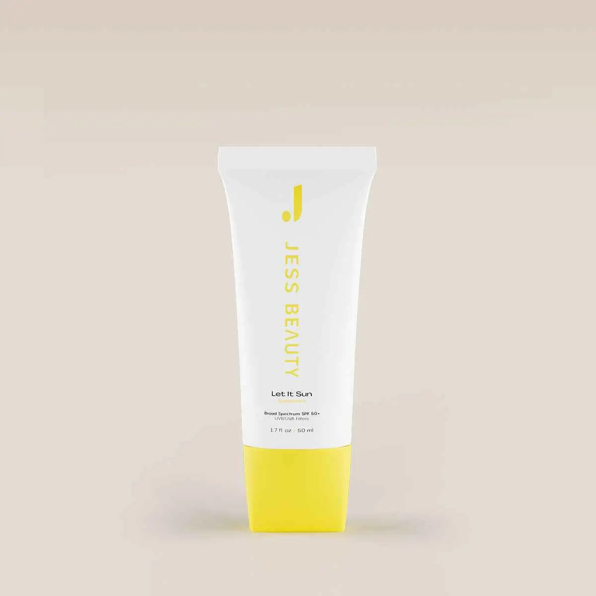 JESS BEAUTY | Let It Sun SPF 50 Gel Sunscreen | Lightweight Invisible Face Sunscreen with Green Tea, Aloe Vera & Squalane | Broad Spectrum UV Protection with No White Cast 1.7 fl oz Enhanced Skin Tone Skin Repair