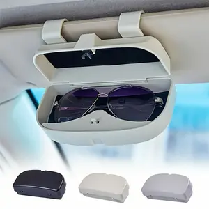 1pc，Car mounted eye box, car supplies, sun visor, eyeglass frame, multifunctional sunglasses box, storage box, storage box, buckle type, Car Storage Organizer