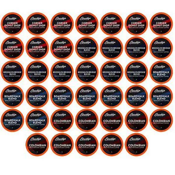 Brooklyn Beans Med Roast Variety Pack Coffee Pods for 2.0 K-Cup, 40-pk Brooklyn Beans Med Roast Variety Pack Coffee Pods for 2.0 K-Cup, 40-pk