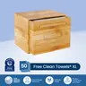 Clean Skin Club Luxe Bamboo box with Drawer + 50 XL Towels