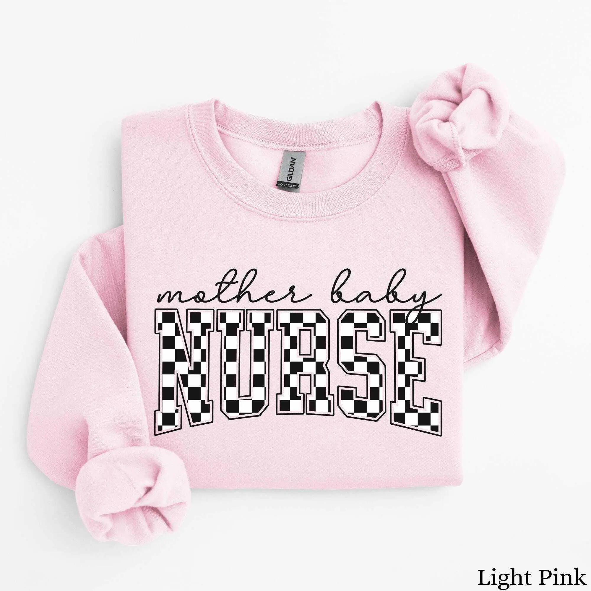 Mother Baby Sweatshirt / Short Sleeve T-SHIRT , Postpartum Nurse , RN , Mother Baby Unit Nurse , Nursing Graduation Gift Medium Unisex Crewneck