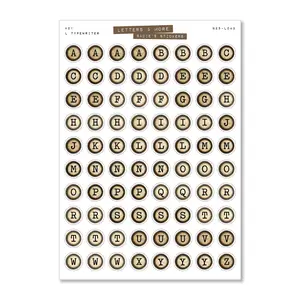 Light Typewriter Key Letters • Letters & More