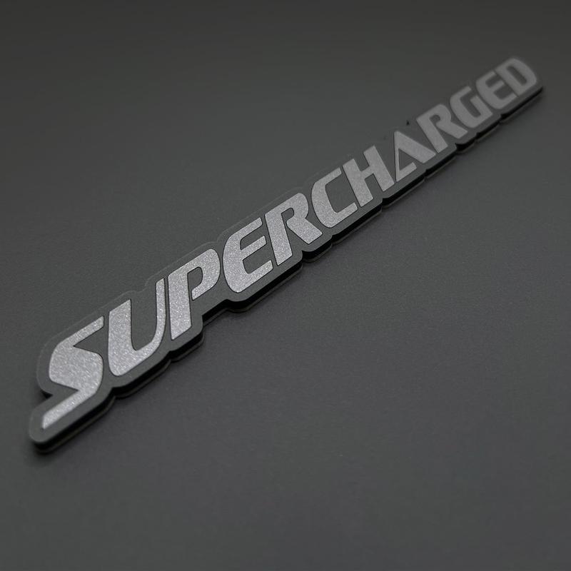 One SUPERCHARGED Emblem fits Dodge Durango Charger Challenger Trackhawk Badge