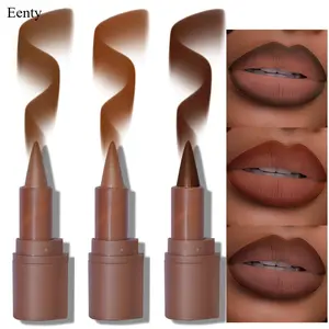 Eenty 2-in-1 Gradient Lip Liner and Lipstick Lip Combo Set - Achieve Flawless Contour and Gradual Ombre Effect with Easy-to-Use Crayon Form and Cone Tip (01&04&06, 1 Count (Pack of 3))