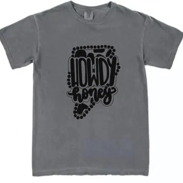 Comfort Colors Howdy Honey tee/sweatshirt Womenswear Western Graphic Casual
