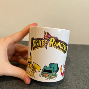 PKM Mighty Morphin Power Rangers Mug, Cartoon, Iconic Characters, Computer Game drinkware, Christmas Gift Idea