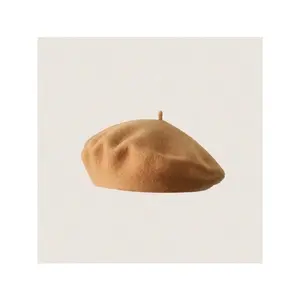 High Quality Solid Color  Beret Girl Winter Versatile Bud Hat Japanese Literary And Retro Painter Hat Woman