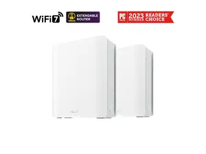 ASUS ZenWiFi BT6 Tri-Band WiFi 7 Mesh, 9.4 Gbps, 5800 sq.ft. (2pk), 2.5G WAN Port, Security and Parental Controls Included, Smart Home Master SSIDs, 4G & 5G Mobile Tethering- BT6 (W-2-PK)