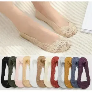 5 Pairs of Lace Boat Socks with Hidden and Breathable Padding, Suitable  Low Cut Shoes and High Heels Womenswear Women Comfort Bridal Comfort Bridal