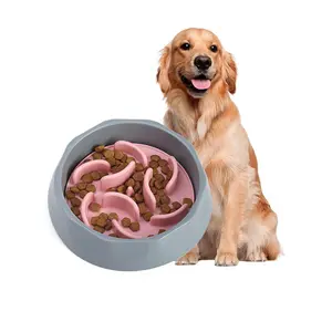 Durable Silicone Slow Bowl, Feeder Dog Bowls Insert, Anti-Slip Interactive Bloat Stop Maze Dog Dishes, Split Cleaning, for Small, Medium and Large Dogs, Pet Supplies