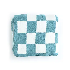 Drake Blue Checks PLUSH BLANKET