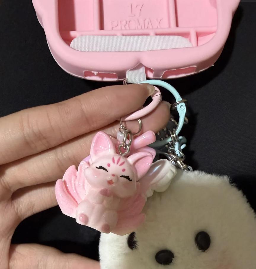 Girl Nine Tailed Fox Cartoon Fashion Pendant Bag Decoration Keychain Cute Student Hanging Gift