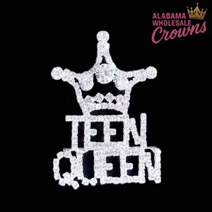 Crown Pin- Teen Queen- Crystal Clear