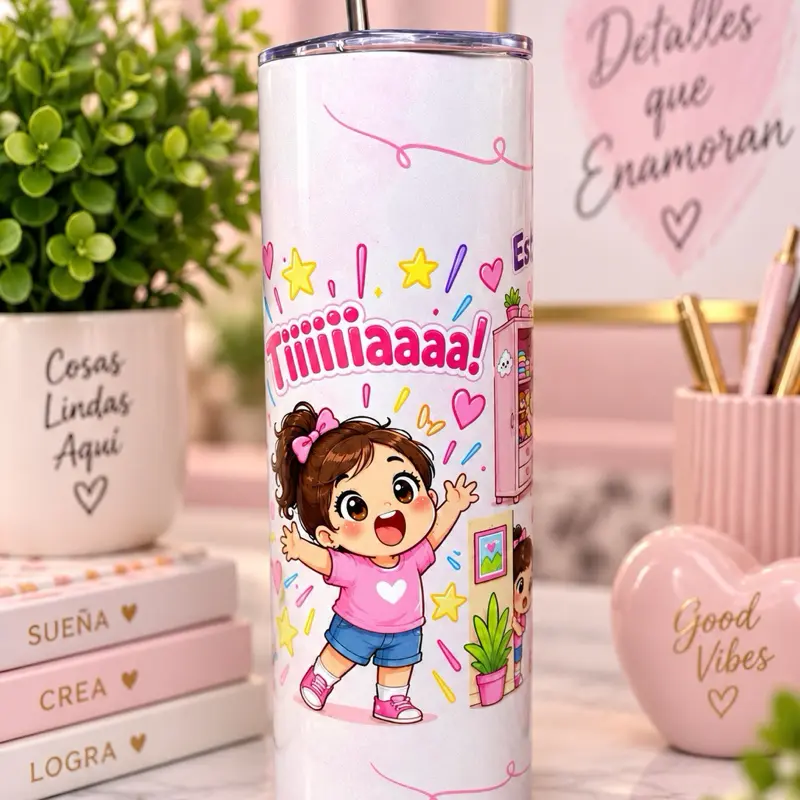 Vaso 20 oz para Tía Personalizado – Diseño Niño o Niña