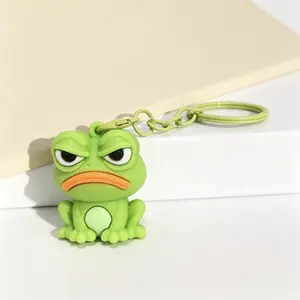 Cartoon Frog Keychain, Creative Key Ring Decoration, Backpack Key Holder, Versatile Decorative Accessory, Fun and Unique Design