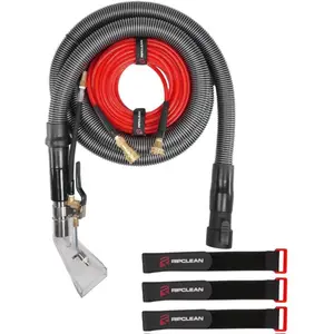 [RIPCLEAN] ORIGINAL Betterextractor Hose Kit Extractor Universal Attachment for Shop Vacuum | Use for Carpet, Rugs, CarS, Upholstery, Stairs, Mattresses | Stainless Steel Hand Tool (25Ft Waterline)