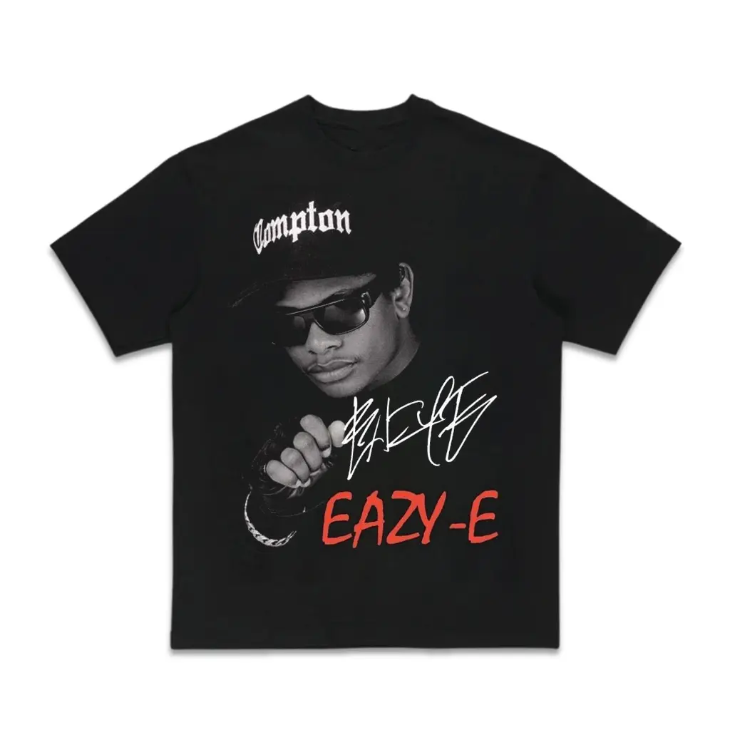 Eazy-E Compton Autograph Graphic Rap T-Shirt – Classic Gangsta Rap Fan Tee