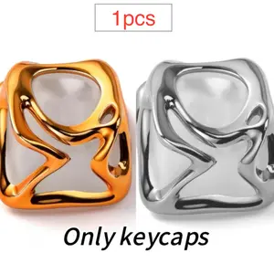 One-Key Venom Liquid Metal Plated Keycaps Electroplating Process Cross Interface ABS Material Mechanical Keyboard Keycap Accessories Computer Gift Compatible with Various Keyboards for Office Gaming L