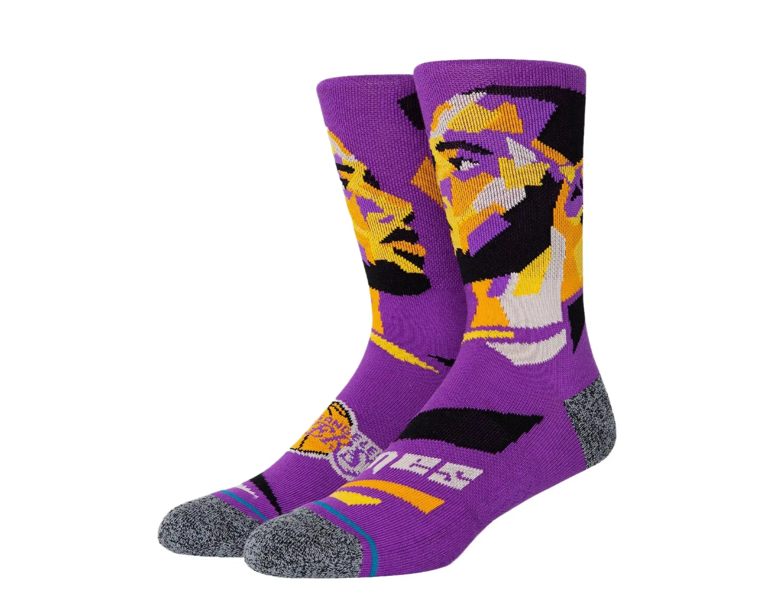 Stance Lebron James Profiler NBA Crew Socks in Purple | Men's