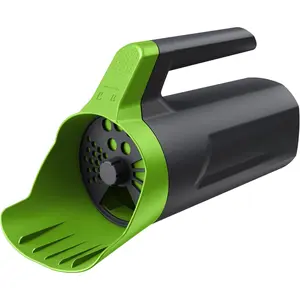 GHandheld Seed Spreader Shaker – Multi Use Grass Seed, Fertilizer, Salt, Ice & Snow Melt Spreader – Adjustable Twist Cap w Multiple Size Openings – Lightweight 1L Capacity Hand Seeder