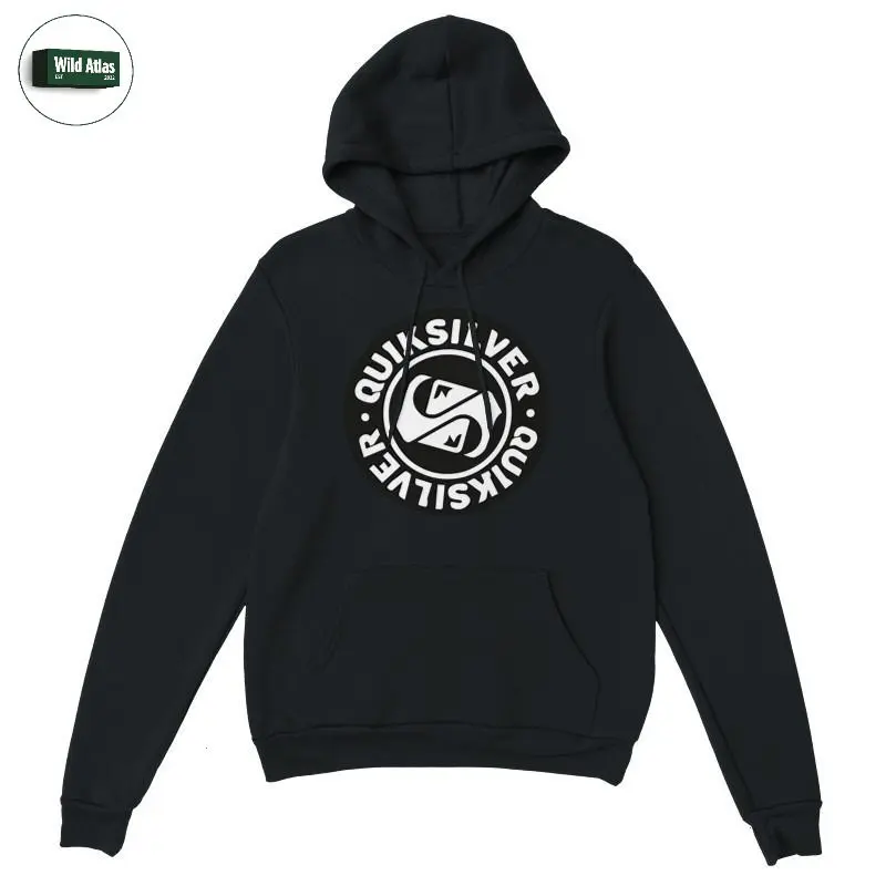 Quiksilver Logo Design Hoodie for Men and Women, Casual Unisex Graphic Tee by Wild Atlas Apparel, USA-Made & Printed Apparel	
