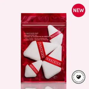 Ultimate Kite Puff Precision Puff Set - Four Microfiber, Ultra-Soft Reusable Powder Puffs
