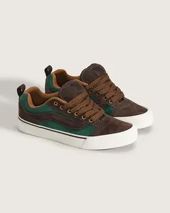 VANS Mens Knu Skool Low Top Sneaker - Brown Suede/Green