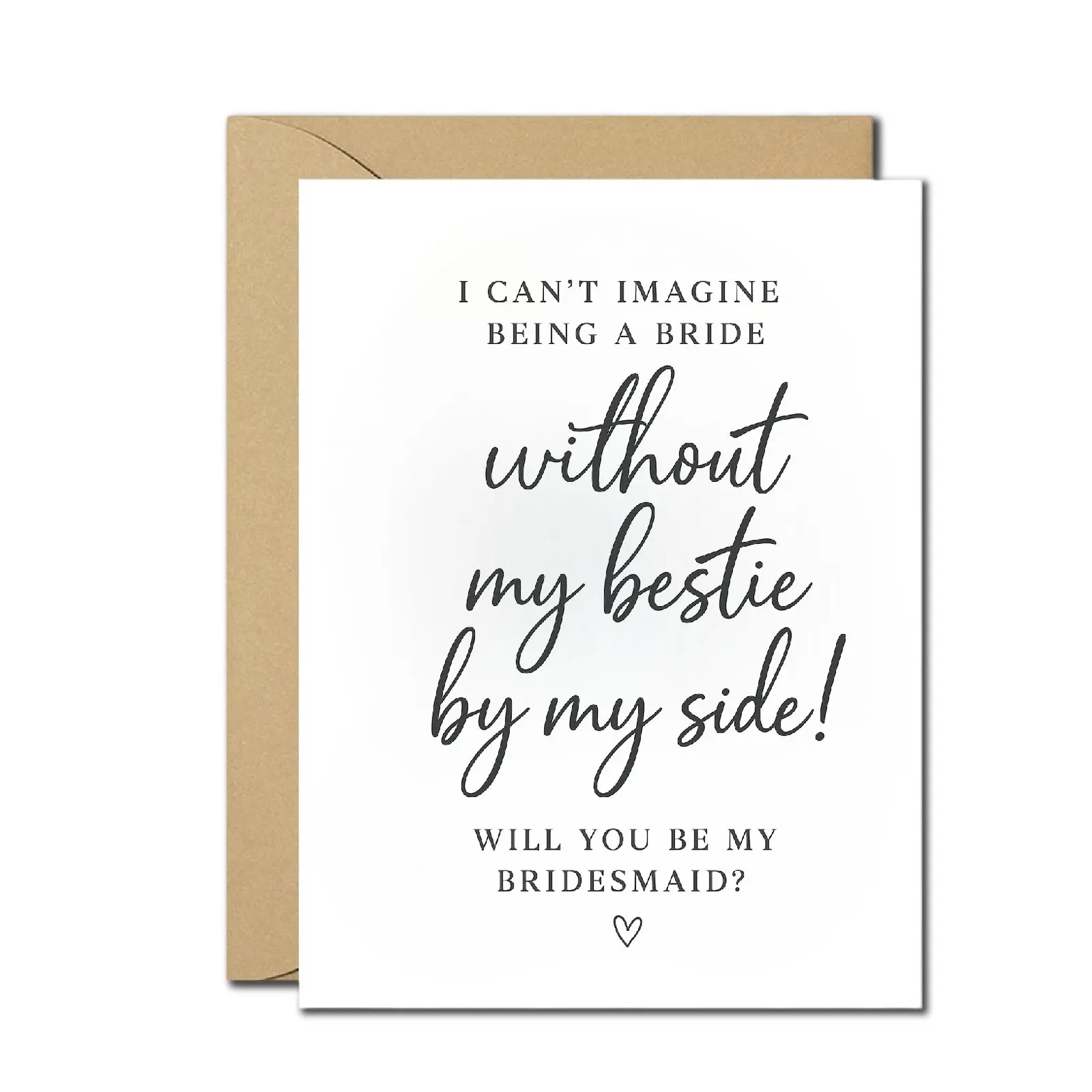 Heartfelt Bridesmaid Proposal Card - Beautifully Designed 'Will You Be My Bridesmaid?' Message - Perfect for Asking Your Best Friend
