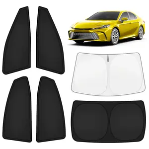 Canvcle Car Window Shades for Toyota Camry 2025-2026 Windshield Sun Shade Side Window Cover UV Block Privacy Protection Camry Accessories for Camping Blackout Rear Back Full Set 6PCS