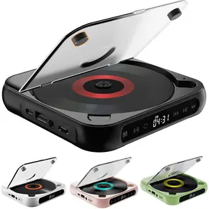 Portable Bluetooth CD Player with Hi-Fi Sound, Wireless/Wired Playback, Rechargeable Battery & Headphones - Compact, Lightweight Design for Car, Home, and Travel Use - Audio