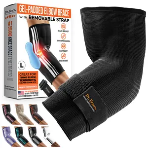 Elite Elbow Brace Support, Breathable Elbow Compression Sleeve with Gel Pad for Golfer's, Tennis Elbow & Tendonitis Treatment & Pain Relief 2024
