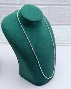 925 Silver ''TRENZADA CHAIN'' - Fine Chain With Two Types of Weave. 18''