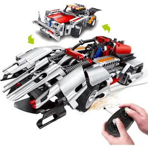 STEM Building Remote Control Car Toys for Kids | 2in1 DIY Building RC Rechargable Battery Car Kit | 326 Pcs Engineering Project Birthday Gift Idea for Boys Girls Ages 6 7 8 9 10 11 12+