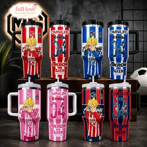 Chivas Guadalajara Football DB Fan Tumbler 20-40oz Stainless Steel, Double Wall Insulated, With Handle & Straw, Eco-Friendly, Insulated Tumblers Travel Coffee Mug, Birthday Christmas Gifts For Women & Men, Gift For Dad, Gift Mom
