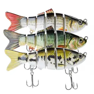 2026 New 5 PackLifelike Fishing Lures for Bass Trout Walleye Predator Fish Realistic Multi Jointed Fish Popper Swimbaits Spinnerbaits Lure Fishing Tackle Kits Freshwater and Saltwater Crankbaits