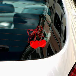 Girly Cherry Bow Decal - Gas Cap Vinyl Decal Car Window Decal Sticker Car