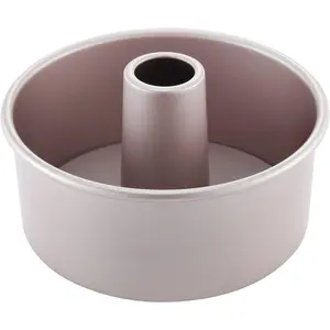 Angel Food Cake Pan, 6-Inch with Removable Loose Bottom Non-Stick Chiffon Tube Pan for Oven and Instant Pot Baking (Champagne Gold)