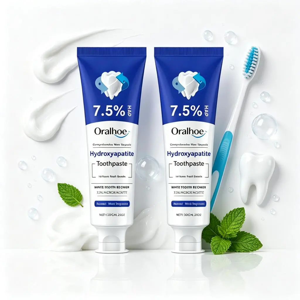 2pcs 7.5% Hydroxyapatite Toothpaste, Fluoride-Free Gentle Formula - Enamel Repair Aid, Sensitive-Safe Care, Whitening Support, Refreshing Flavor, Oral Hygiene Dental Support