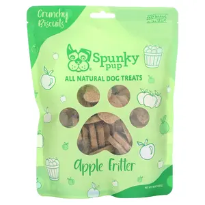 Spunky Pup All Natural Dog Treats, Crunchy Biscuits, Apple Fritter , 10 oz (283 g)