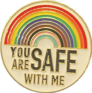 LGBTQ Pride "You Are Safe With Me" Lapel Pin