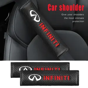 Infiniti Car Seatbelt Shoulder Pads, 1/2 Piece Set, Compatible with Q50 Fx35 Q30 G37 Q70 Qx70 G35 Q60 Qx50 Qx60 Qx80 Qx30 Jx35 G25
