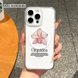 Girly Magnetic Case for iPhone11/12/13/14/15/16/17/promax, Orchid Colombia Biodiversity MagSafe Ready, Slim Fit, Drop-Proof | Perfect for Soft Girl Aesthetic