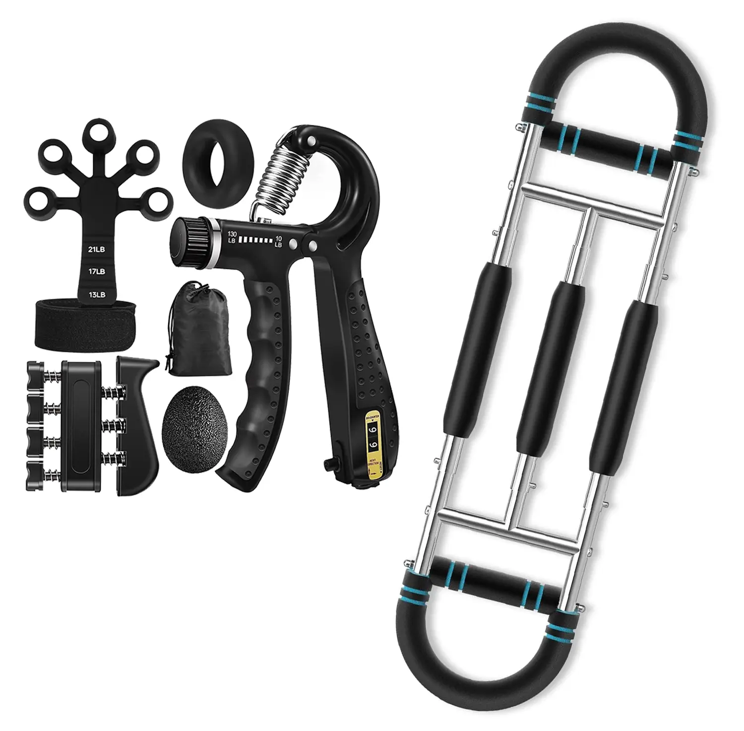 Twister Arm Trainer Adjustable Chest Workout Equipment for Men Stainless Steel Spring Resistance Home Fitness Multi Functional Strength Training Machine Resistance Chest Trainer hand grip strengthener