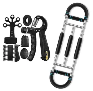 Twister Arm Trainer Adjustable Chest Workout Equipment for Men Stainless Steel Spring Resistance Home Fitness Multi Functional Strength Training Machine Resistance Chest Trainer hand grip strengthener