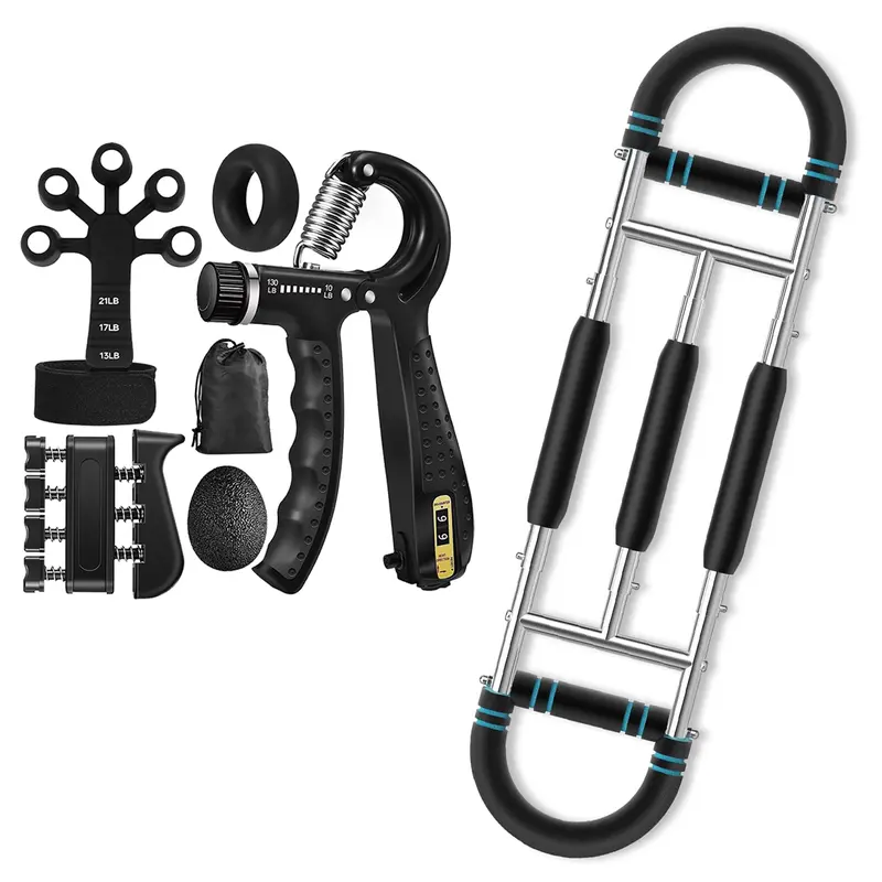 Twister Arm Trainer Adjustable Chest Workout Equipment for Men Stainless Steel Spring Resistance Home Fitness Multi Functional Strength Training Machine Resistance Chest Trainer hand grip strengthener